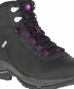 Merrell Women's Vego Mid Leather Waterproof BLACK/GLOXINIA Hot