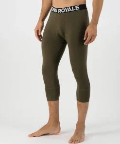 Mons Royale Men's Cascade Merino Flex 200 3/4 Legging Dark Olive Best