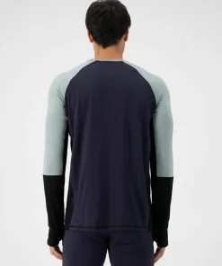 Mons Royale Men's Olympus Long Sleeve Dew/9 Iron/black