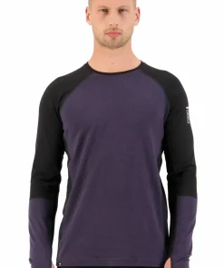 Mons Royale Men's Olympus Long Sleeve Black/Iron Black / 9 Iron Clearance