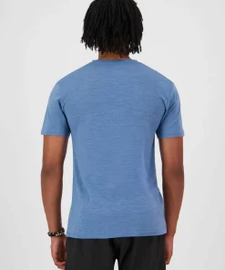 Mons Royale Men's Zephyr Merino Tencel T-Shirt Steel Blue Online