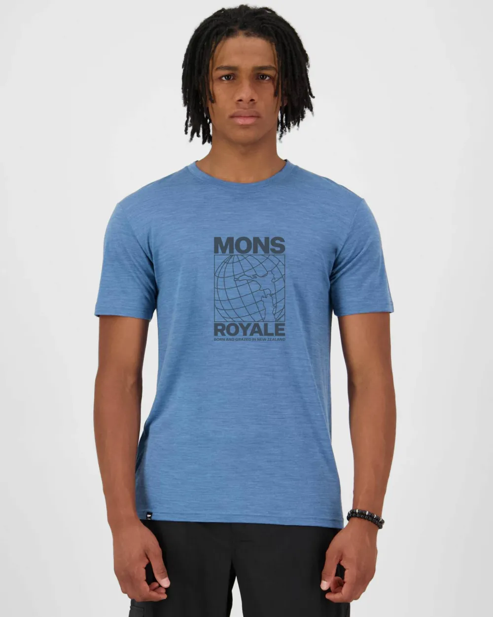Mons Royale Men's Zephyr Merino Tencel T-Shirt Steel Blue Online