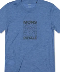 Mons Royale Men's Zephyr Merino Tencel T-Shirt Steel Blue Online