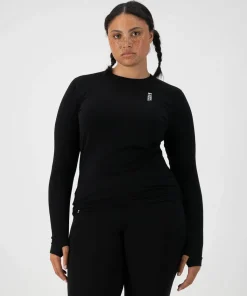 Mons Royale Women's Cascade Merino Base Layer Long Sleeve Black