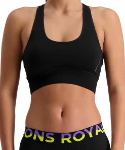 Mons Royale Women's Stratos Merino Shirt Sports Bra Black