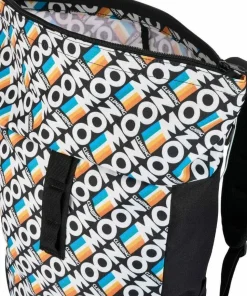 Moon Climbing Roll Top Back Pack Retro Stripe Black
