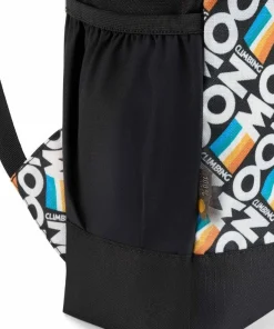 Moon Climbing Roll Top Back Pack Retro Stripe Black