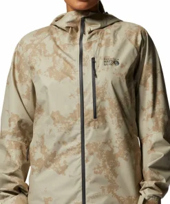 Mountain Hardwear Women's Stretch Ozonic Jacket Moab Tan Print Discount