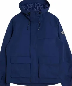 Mountain Works Unisex Utility Hybrid Rain Jacket Dress Blue Hot