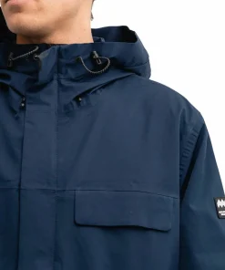 Mountain Works Unisex Utility Hybrid Rain Jacket Dress Blue Hot