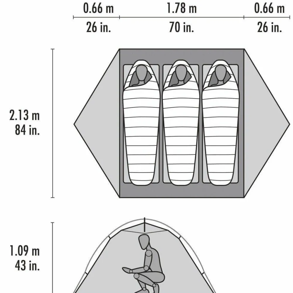 Discount Elixir 3 Tent Footprint Incl Tält, Sovsäckar & Liggunderlag