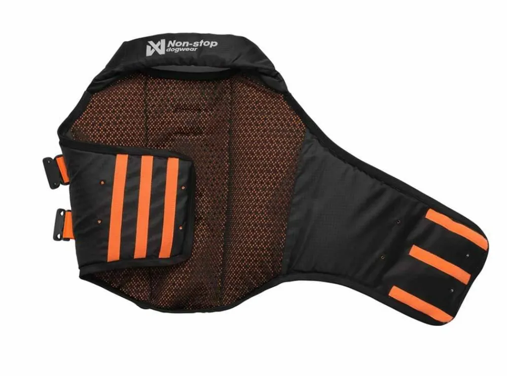 Non-stop Dogwear Protector Life Jacket Size 2-4 Black/ orange New