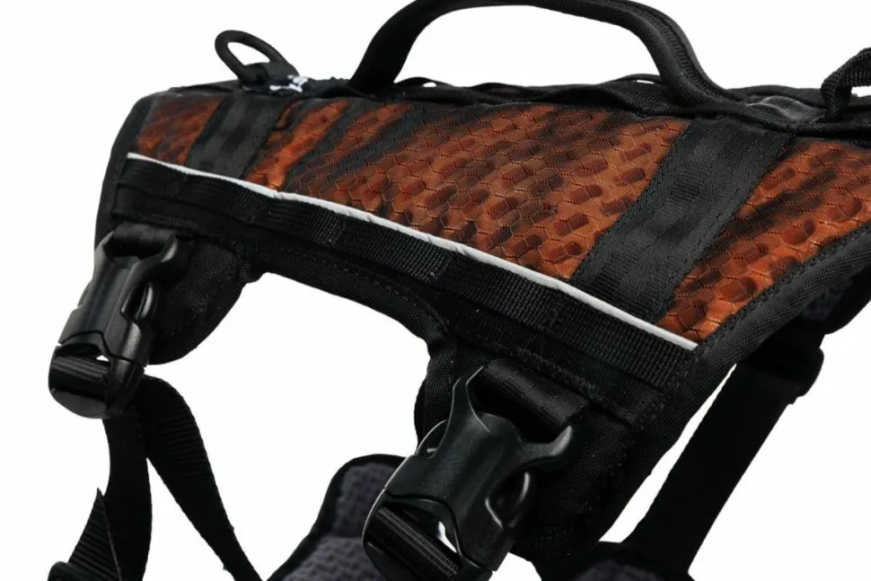 Non-stop Dogwear Rock Harness Long L Black/Orange