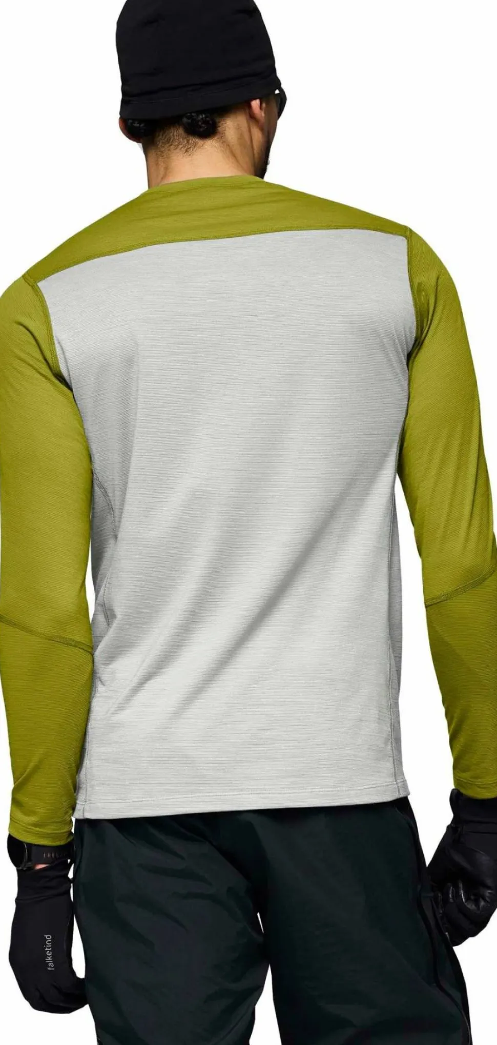 Norrøna Men's Falketind EqualiserUll Long Sleeve Golden Lime/Whisper White