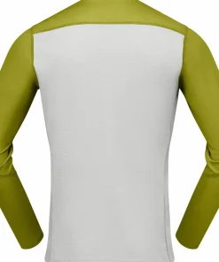 Norrøna Men's Falketind EqualiserUll Long Sleeve Golden Lime/Whisper White