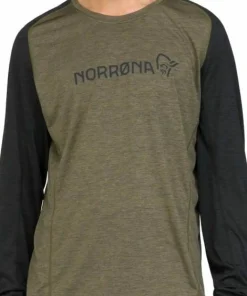 Norrøna Men's Fjørå Equaliser Lightweight Long Sleeve Olive Night Hot