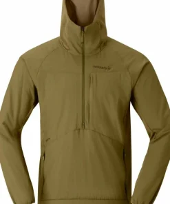 Norrøna Men's Møre Octa Zip Hood Dark Olive Clearance