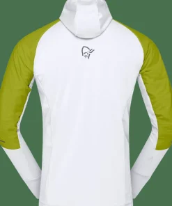 Norrøna Men's Senja Alpha90 Zip Hood Golden Lime/snow White