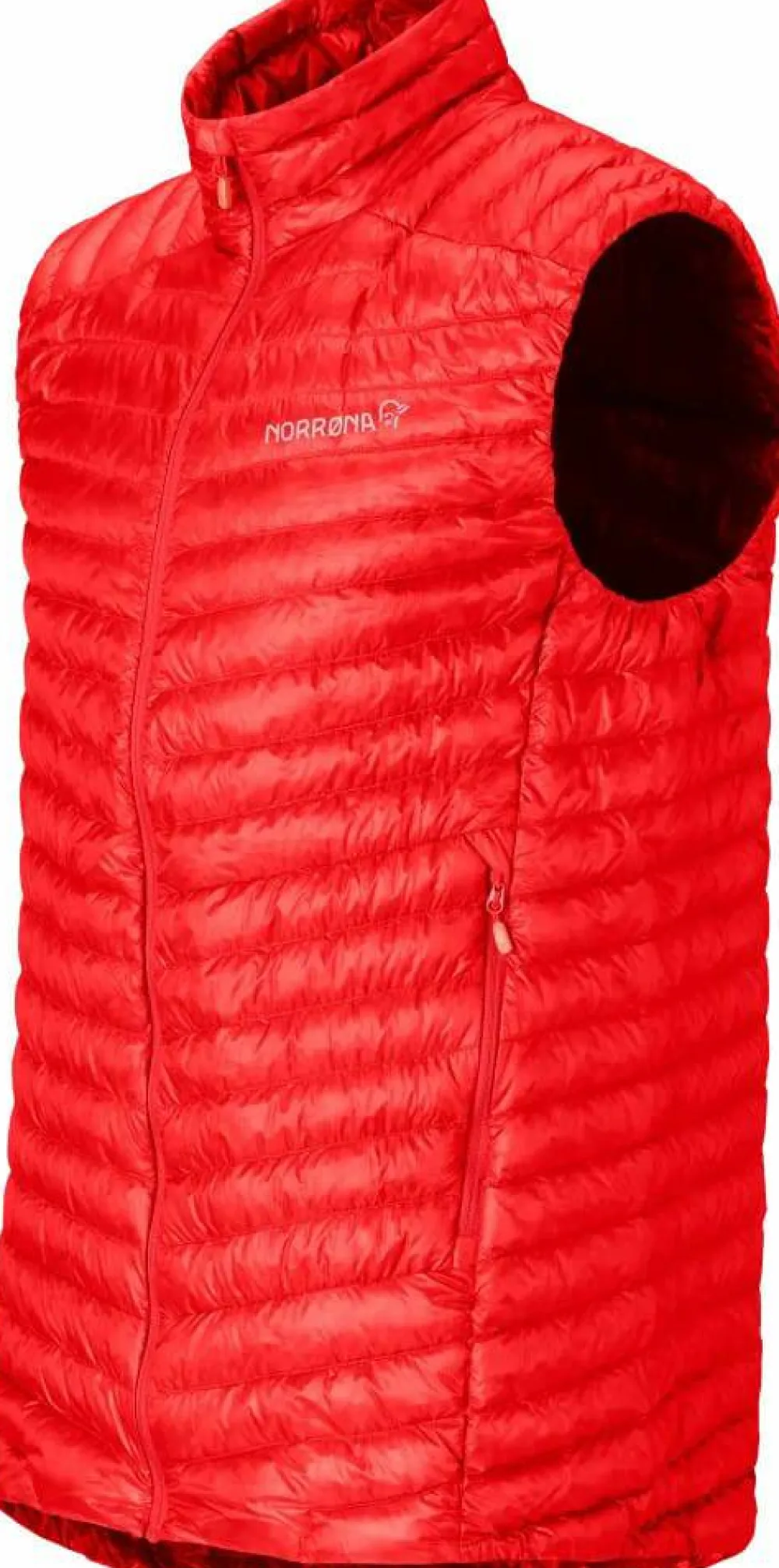 Hot Men's Trollveggen Superlight Down Vest Red Västar Herr
