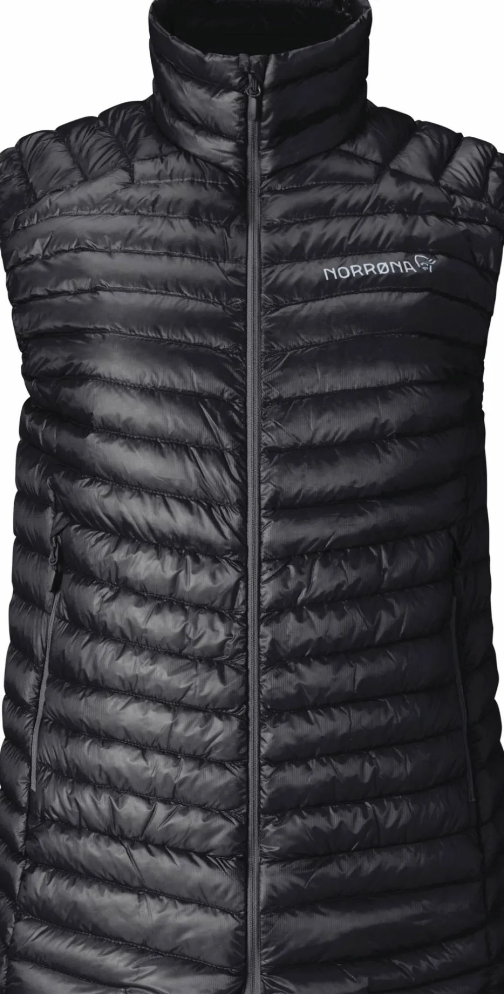 Norrøna Men's Trollveggen Superlight Down Vest Caviar Black New