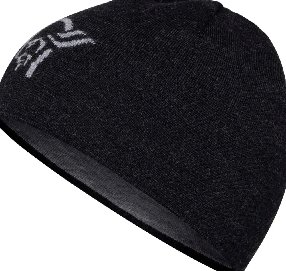 Norrøna Unisex /29 Light Merinoull Logo Beanie Caviar Melange Discount