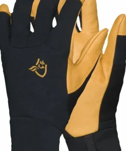 Norrøna Unisex Lyngen Windstopper Leather Gloves Caviar Black Hot