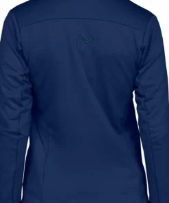 Women's Falketind Warm Stretch Hood Blue Damtröjor & Skjortor