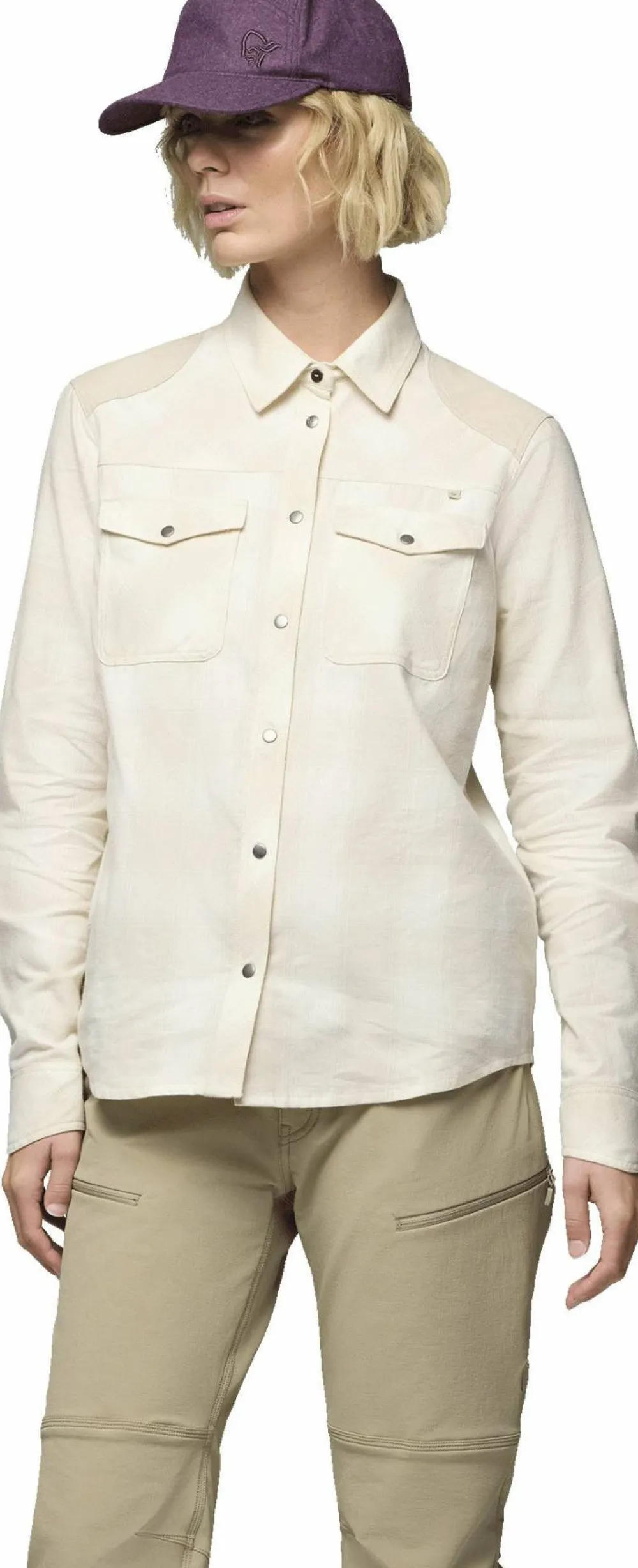 Norrøna Women's Femund Flannel Shirt Snow White New