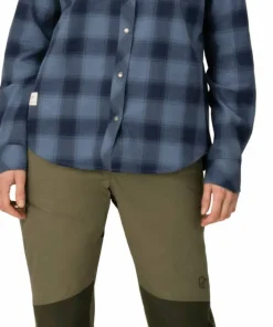 Norrøna Women's Femund Flannel Shirt Navy Blazer Sale