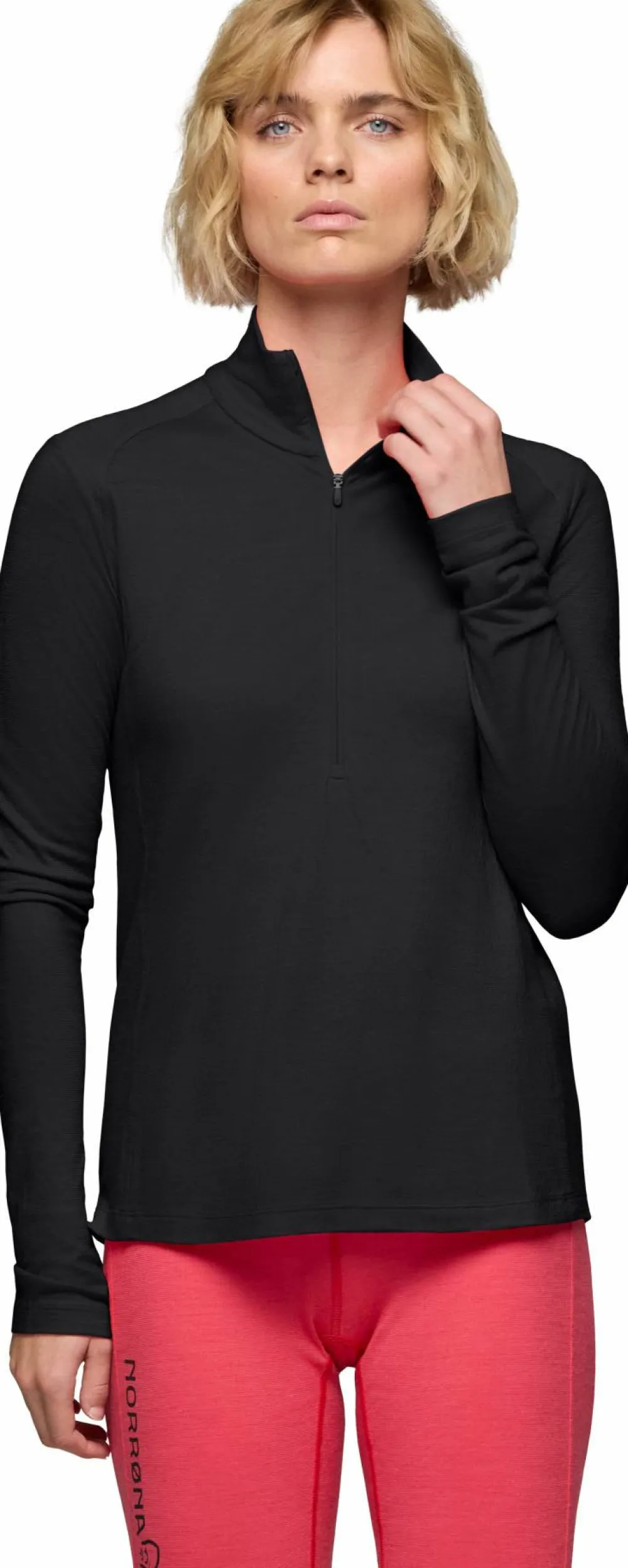 Hot Women's Femund PureUll Zip Neck Underställ Dam