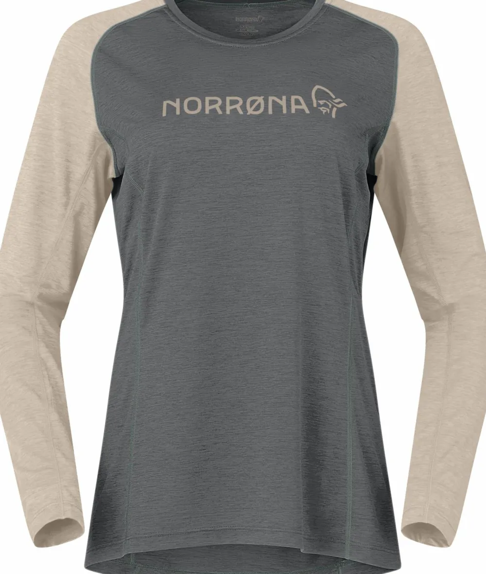Norrøna Women's Fjørå Equaliser Lightweight Long Sleeve Beluga/Winter Twig Hot