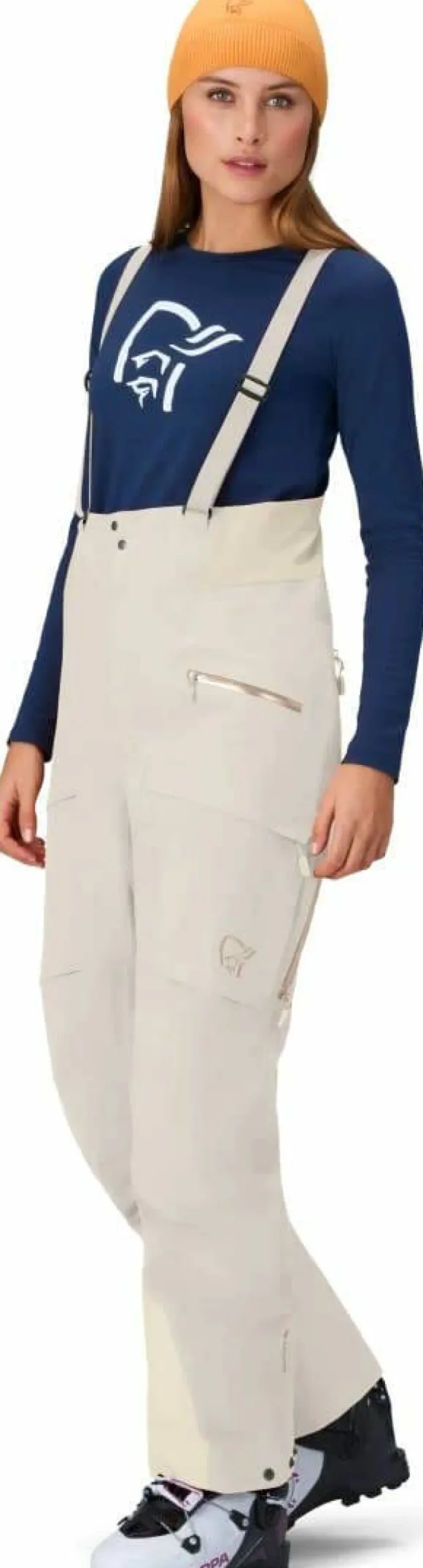Norrøna Women's Møre GORE-TEX Salopette Oatmeal