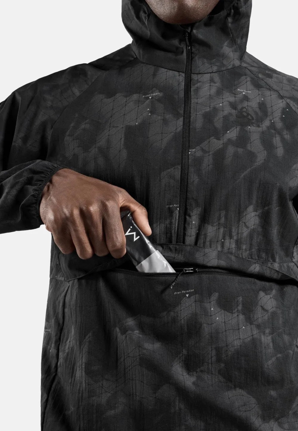 Odlo Men's Jacket Zeroweight Print Black Outlet