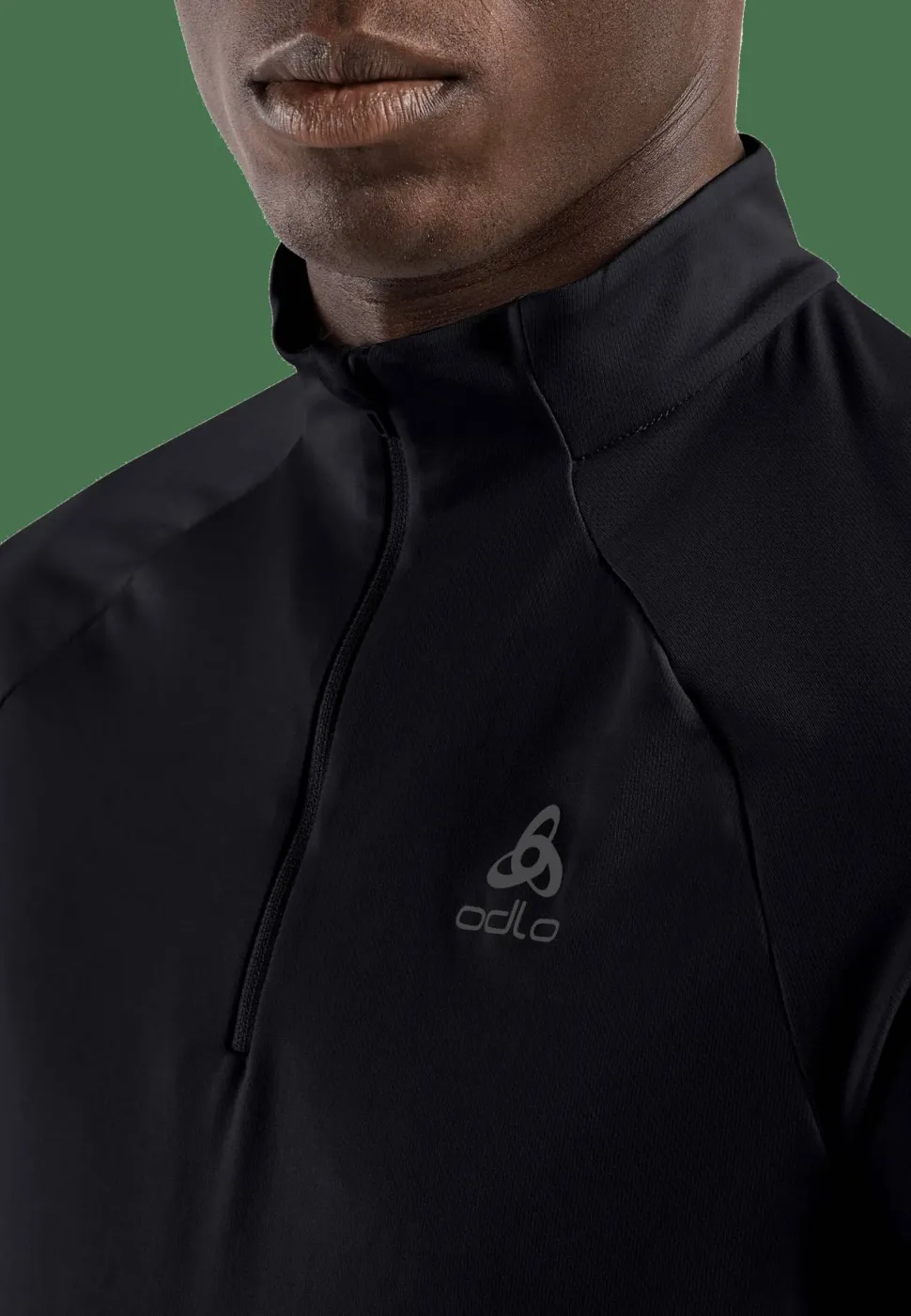 Odlo Men's Mid Layer Essential 1/2 Zip Black - Black