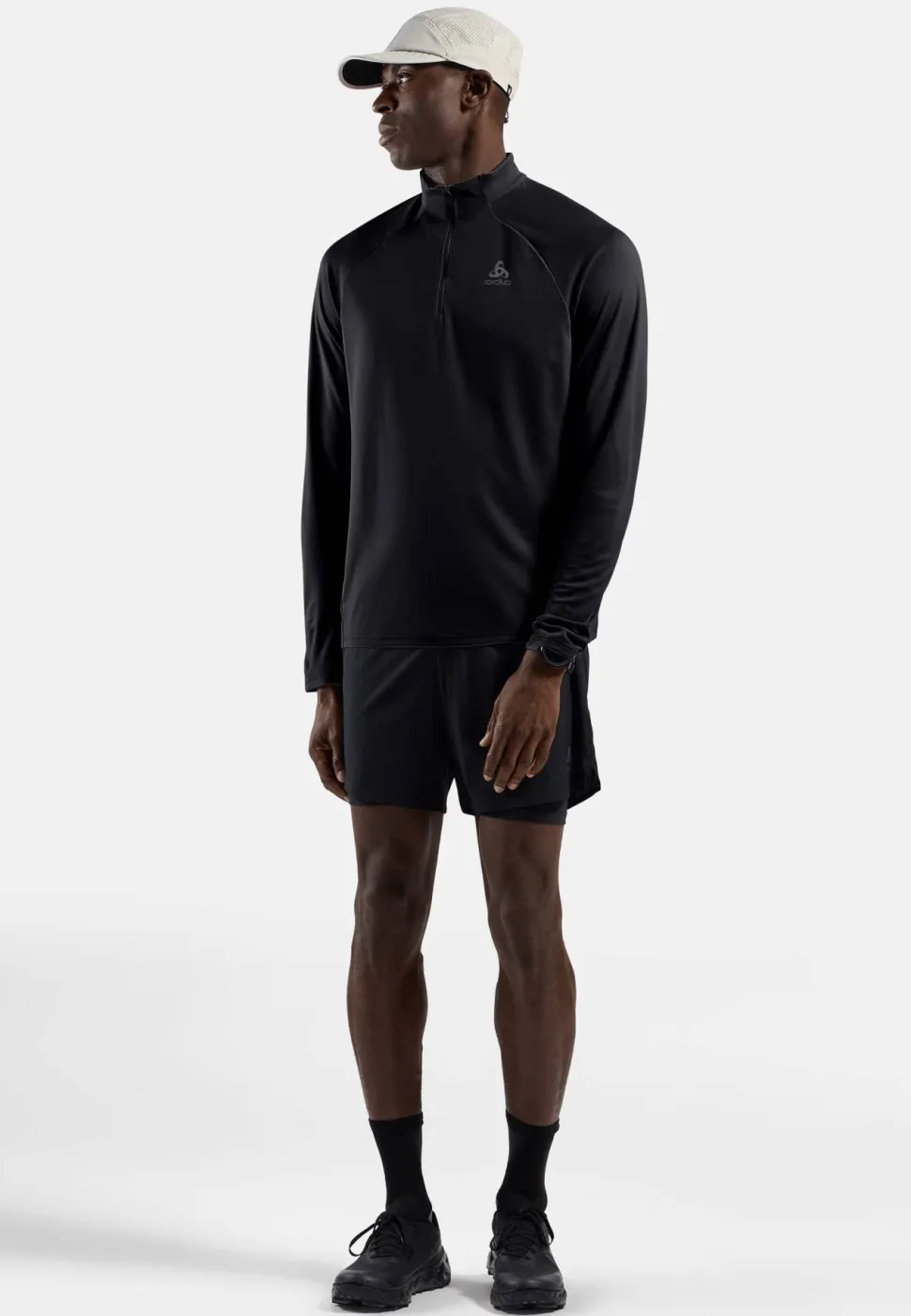 Odlo Men's Mid Layer Essential 1/2 Zip Black - Black