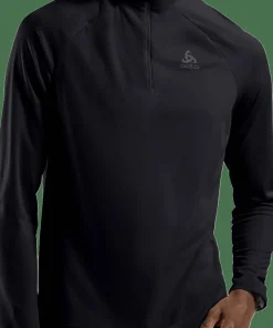 Odlo Men's Mid Layer Essential 1/2 Zip Black - Black