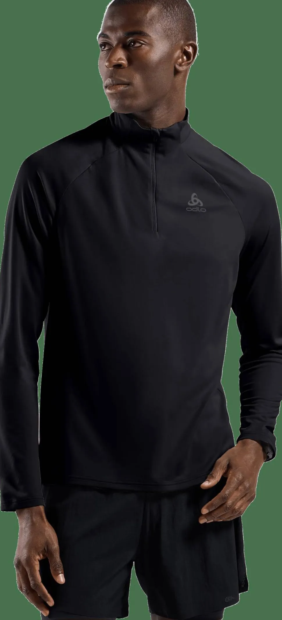 Odlo Men's Mid Layer Essential 1/2 Zip Black - Black