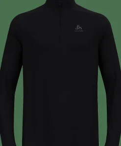 Odlo Men's Mid Layer Essential 1/2 Zip Black - Black