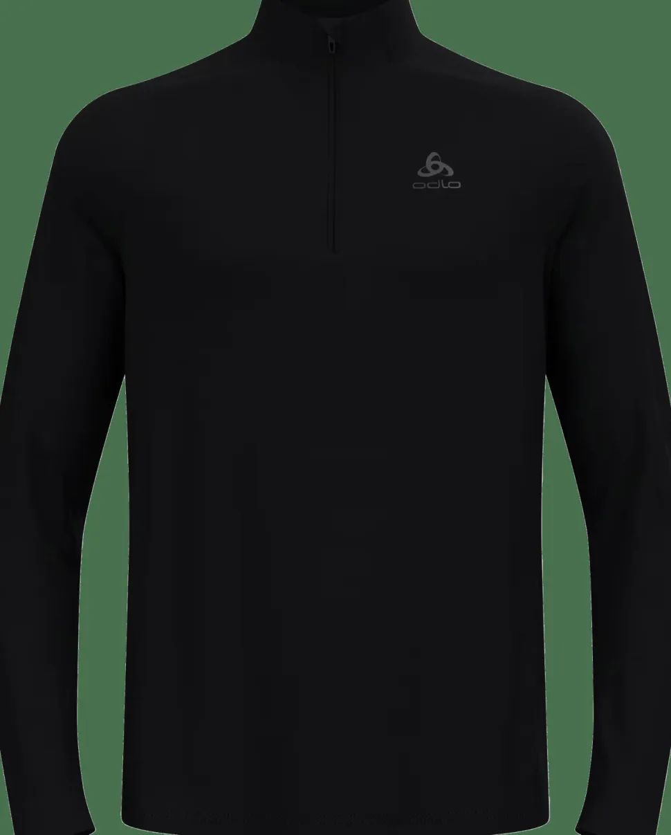 Odlo Men's Mid Layer Essential 1/2 Zip Black - Black