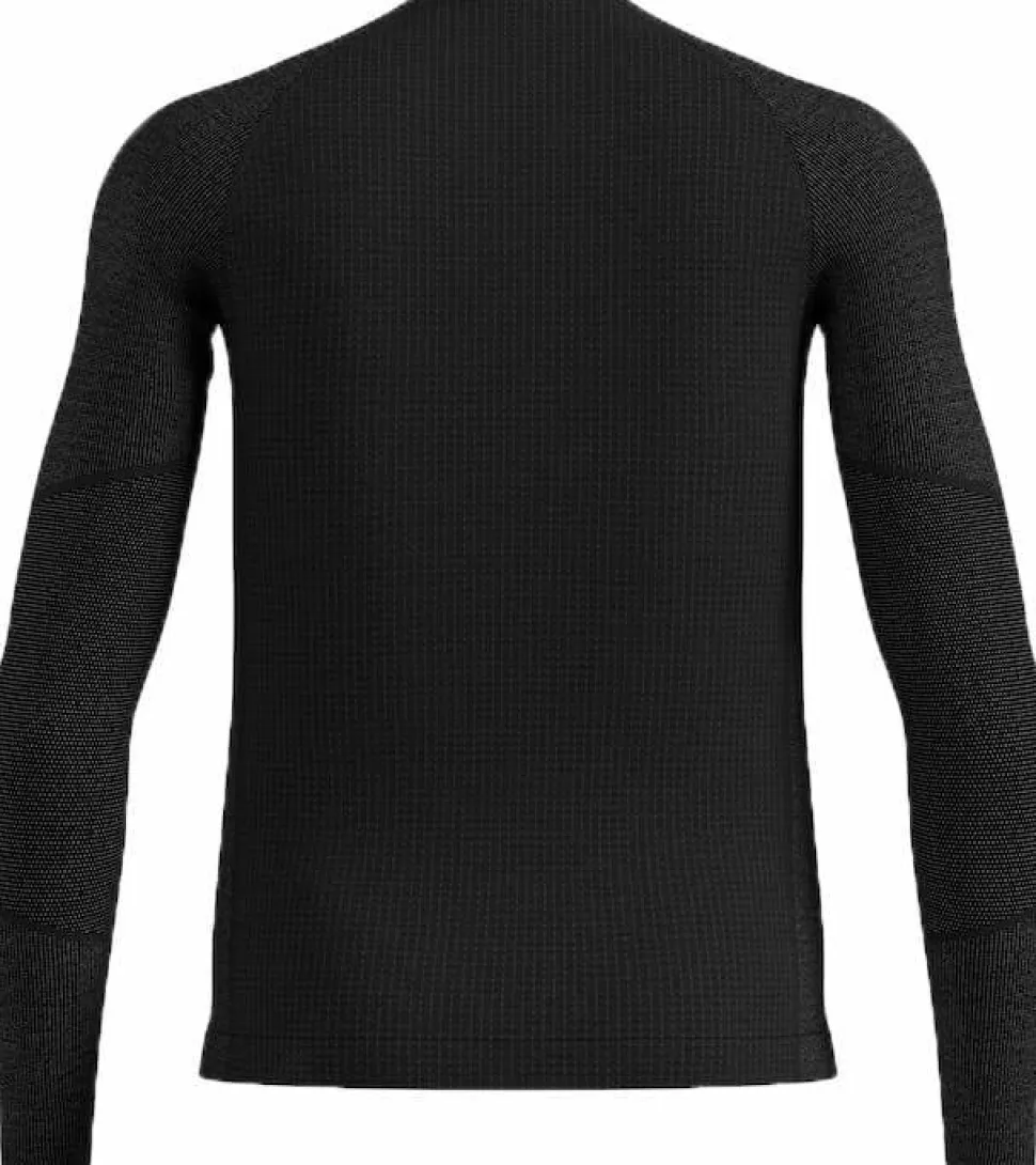 Odlo Men's Odlo Seamless Performance Wool Base Layer Top Crew Neck Longsleeve Black
