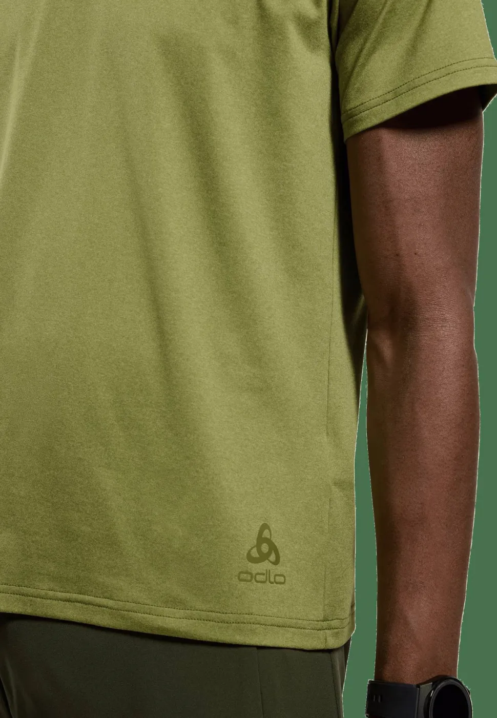 Odlo Men's T-Shirt Crew Neck S/S Essential 365 Guacamole Melange