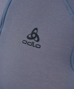 Odlo Women's Active Warm Eco Half-Zip Turtleneck Base Layer Top Folkstone Gray