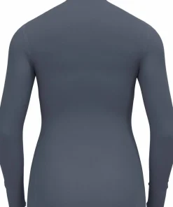 Odlo Women's Active Warm Eco Half-Zip Turtleneck Base Layer Top Folkstone Gray