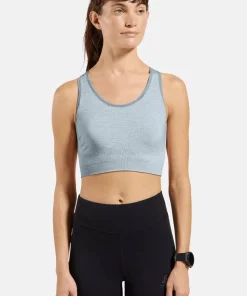 Odlo Women's Seamless Medium - Padded Sport Bra Baby Blue Clearance