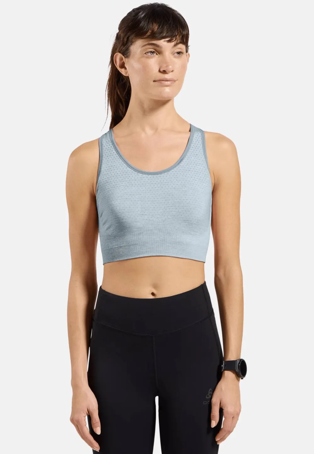 Odlo Women's Seamless Medium - Padded Sport Bra Baby Blue Clearance
