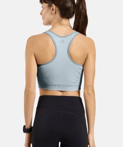 Odlo Women's Seamless Medium - Padded Sport Bra Baby Blue Clearance