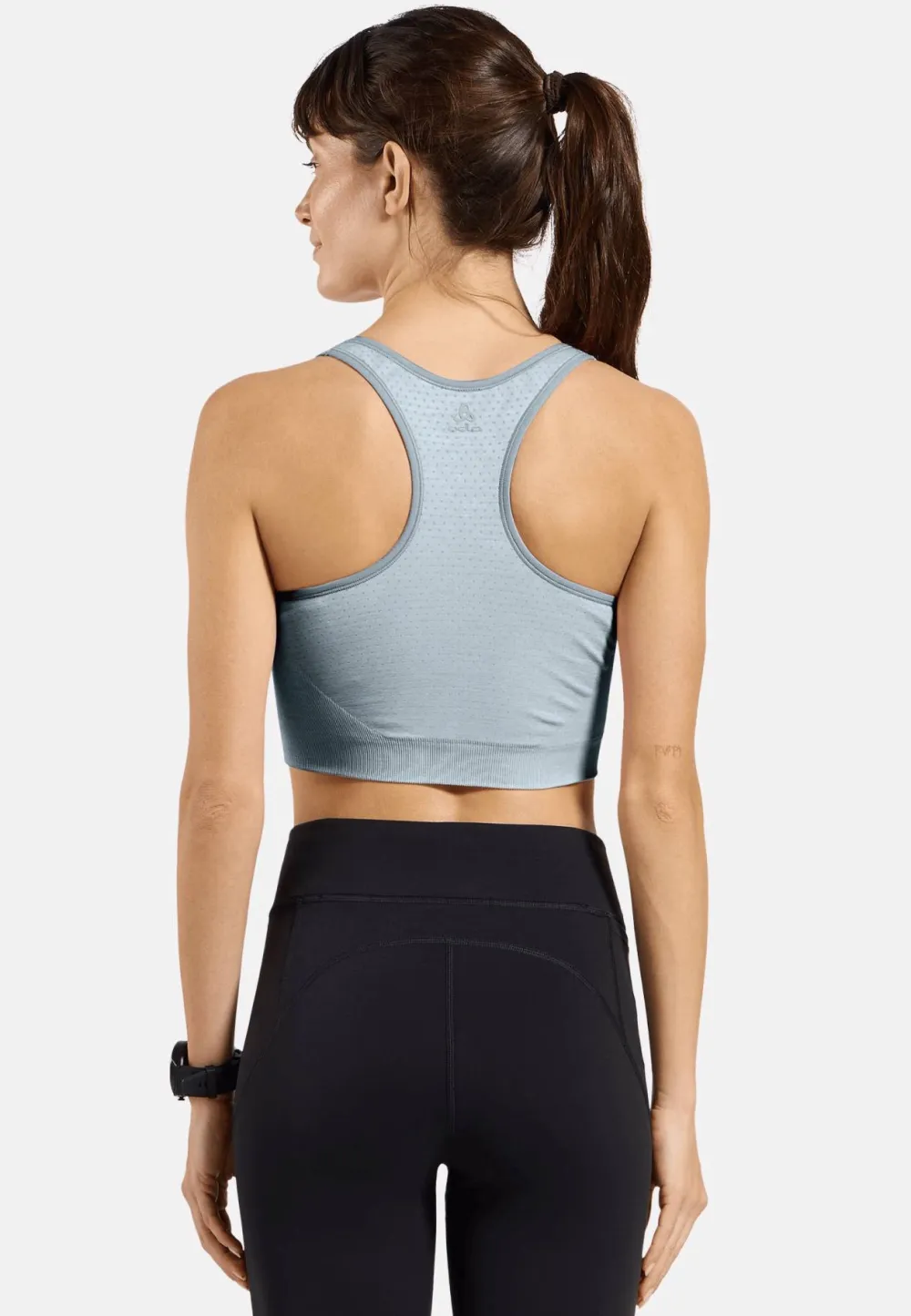 Odlo Women's Seamless Medium - Padded Sport Bra Baby Blue Clearance