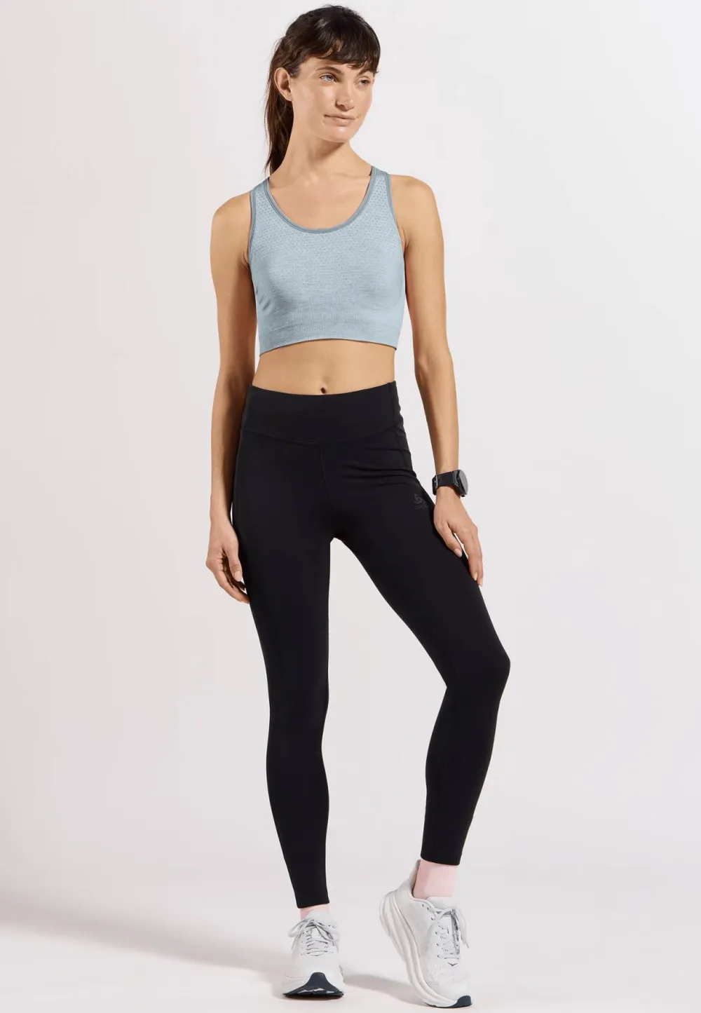 Odlo Women's Seamless Medium - Padded Sport Bra Baby Blue Clearance