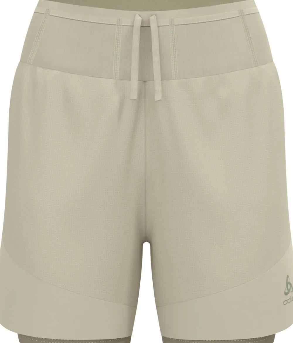 Odlo Women's X-Alp Trail 5 Inch 2-In-1 Short Agate Gray - Vetiver Sale
