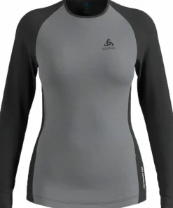 Odlo Women's Performance Wool 150 Base Layer Grey Melange - Dark Grey Melange